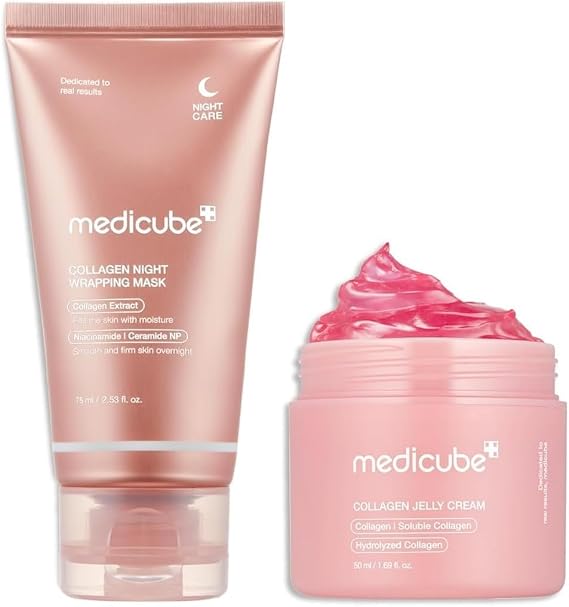 medicube Collagen Essentials Duo - Collagen Wrapping Mask, Jelly Cream 50ml