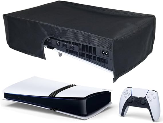 Cover Horizontal for PS5 Pro/PS5 Slim/PS5,PS5 Console Protective Cover Horizontal Dustproof,easy to remove Custom designed for PS5 Pro Console Disc Edition & Digital Edition (Black Horizontal)