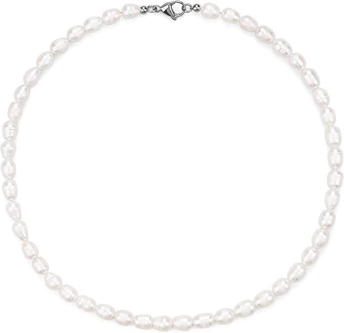 COAI Women's Pearl Necklace Pearl Strand Necklace for Women Men