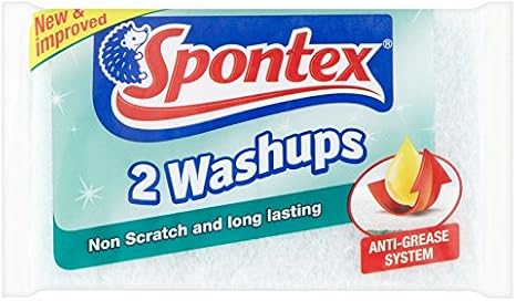Spontex Washups 2 Pack Scratch Sponge