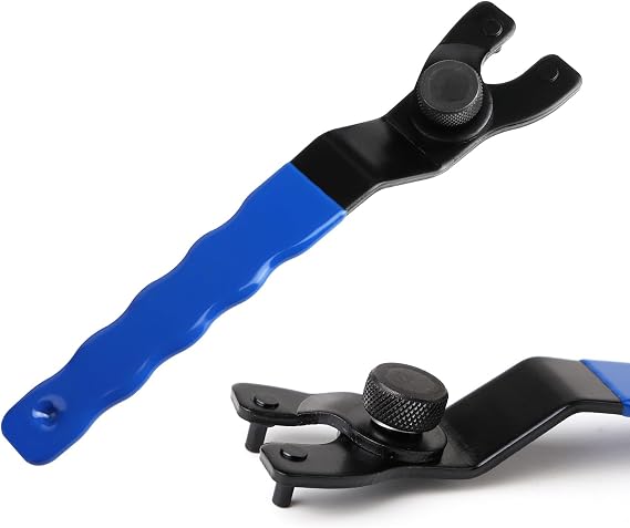 Adjustable Pin Wrench for Angle Grinder Machine,Grinder Spanner Wrench (Blue)