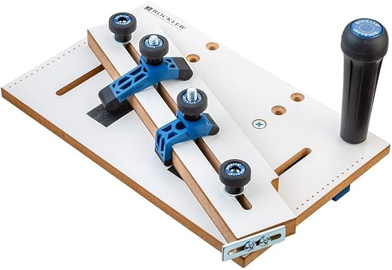 Tapering Jig for Tablesaw w/Hold Down Clamp - Wood Working Tools and Equipment for Short Legs on Chairs, Sofas, More - Accurate Angle Drill Jig for Precision Cuts - Adjustable & Non-Slip Taper Jig