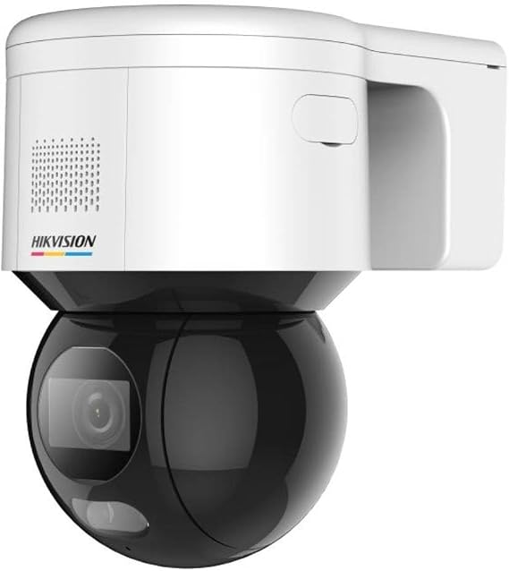 HIKVISION 4MP Network AI PTZ Camera DS-2DE3A400BW-DE/W, 24-Hour Full Color, Face Detection, Person and Vehicle Classification and Alarm, Built-in Microphone and Speaker, Indoor/Outdoor Compatible, IP66 Waterproof, PoE Compatible