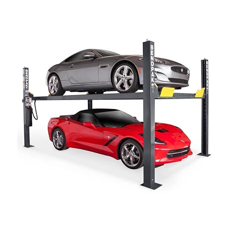 BENDPAK HD-9ST 4 Post Car Lift 9000 lbs. Capacity - Narrow Width with ALI Certification with 220V Power Unit Included 5175860