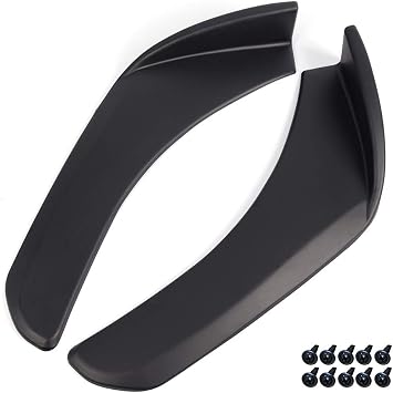 GRAND ORANGE 2PCS Universal Surface Front Bumper Lip Splitters Diffuser Winglets for Auto Car Universal Car Bumper Splitter Spoiler