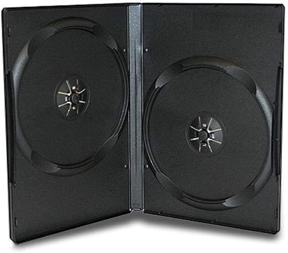 Progo 50 Pack Standard Black Double DVD Cases 14MM