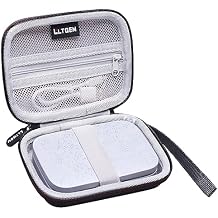 LTGEM Hard Case Compatible with HP Sprocket 2x3 Instant Smartphone Photo Printer, Mesh Pocket fits Zink Photo Paper, USB Cable and More Accessories(Case Only)
