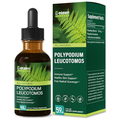 Polypodium leucotomos Extract Drops for Immune & Healthy Skin Support. High and Fast Absorption Herbal Supplements. 2oz
