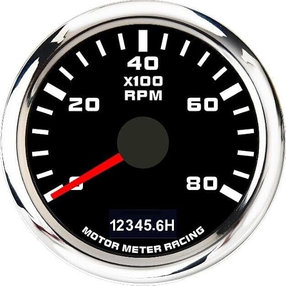 MOTOR METER RACING 52mm 2-1/16" W Pro Series Tachometer 8000 RPM