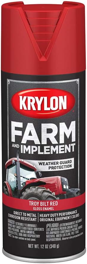 Krylon Farm & Implement Paint Aerosol Troy Bilt Red 12 Fl Oz (Pack of 1)