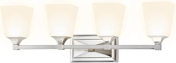 Ultralux 10 in LED Sconce, 40W, 3000K, 2800 Lumens, Brushed Nickel, 4-Lamp