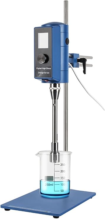 110V High-Speed Homogenizer Lab Disperser Emulsifier Digital High Shear Mixer Emulsification Machine Emulsion Homogenize Dispersion Machine Lab Homogenizer Emulsifier,28F