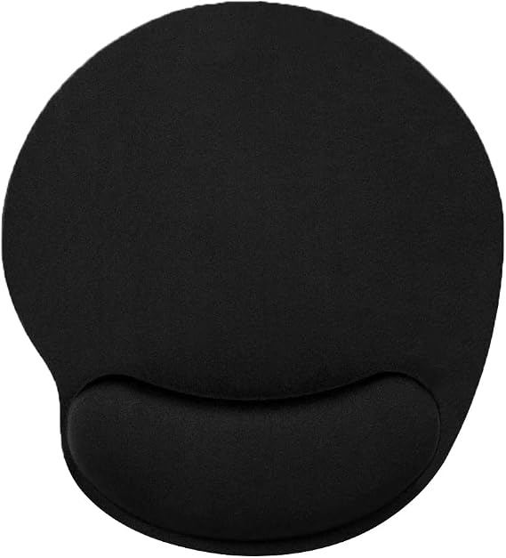 BLACK DEER Siyah Bilek Destekli Mouse Pad,Ergonomik Kaymaz Taban,Oyun ve Ofis için Fare Altlığı,Suya Dayanıklı (Siyah)