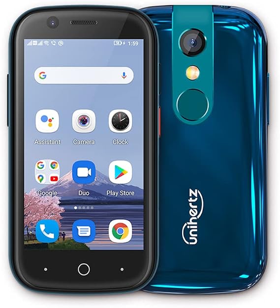 Unihertz Jelly 2 - Compact Android 11 Mini Smartphone, 4G Unlocked, 6GB RAM + 128GB Storage, NFC, Dark Green (NO charger)