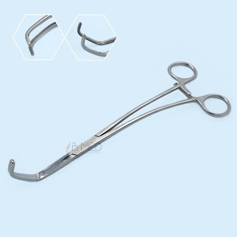 Satinsky DeBakey Atraumatic Tangential Occlusion Clamp Forceps 40mm 9"