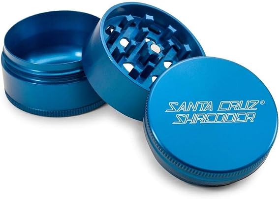 Santa Cruz Shredder Metal Herb Grinder Knurled Top for Stronger Grip 3 Piece Small 1.7" (Green)