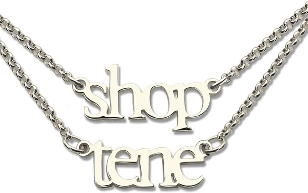 Sterling Silver Custom Name Necklace Personalized for Women Customized Pendant 18K Gold/Rose Gold/Silver Nameplate Jewelry Gift