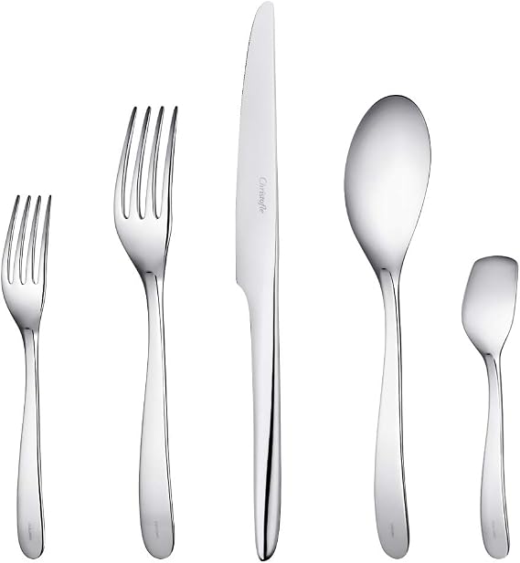 Christofle L'ame 20-Piece Stainless Steel Flatware Set Includes 4x5 Place Settings #2401185