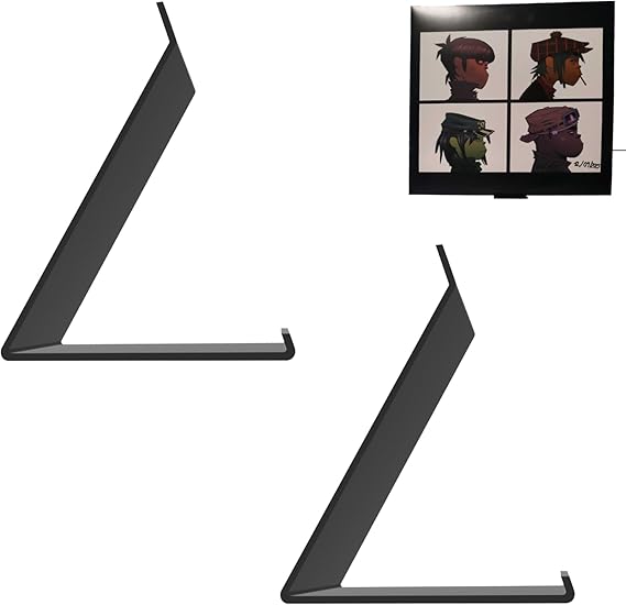 Now Playing Vinyl Record Stand Display Holder (2 Pack - Black)