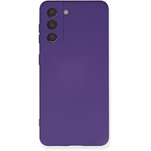 KZY İletişim Samsung Galaxy S21 FE ile uyumlu Kapak İçi Kadife Kamera Korumalı Lansman Silikon Kılıf - Mor