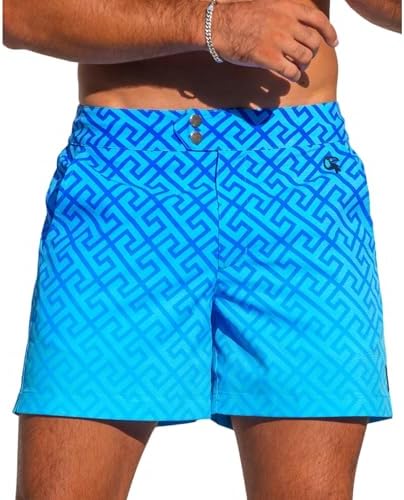 Tucann Mens Trunks 5 Compression Liner Quick Dry Zipper Pocket Chlorine Resistan 4 Way Stretch Swim Shorts for Men