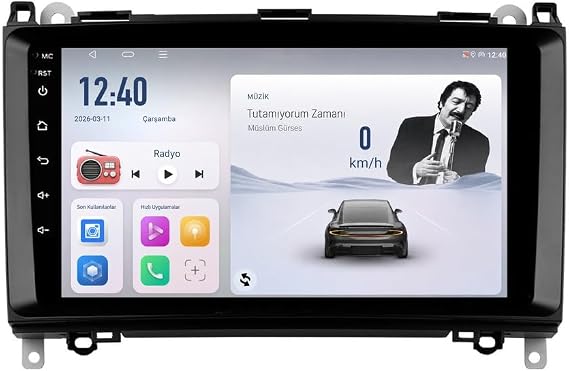 9 İnç Android Multimedya CarPlay Android Auto Navigasyon Kameralı 8GB RAM 128GB - Volkswagen Crafter 2007-2018 ile uyumlu