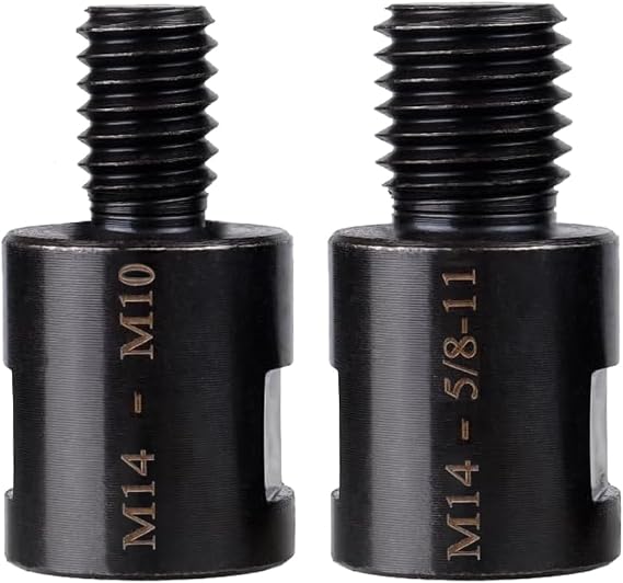 2PCS Angle Grinder Attachments Adapter M14 Female to 5/8"-11 / M10 Male