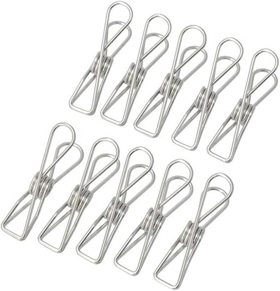 Nitori 8500846 All Stainless Steel Pinch, Pack of 10