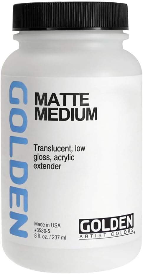 GOLDEN Matte Medium, 8 fl. oz. Bottle