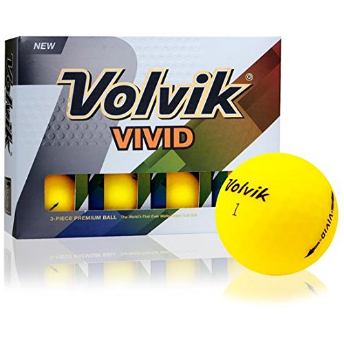 Volvik Vivid Matte Yellow Golf Balls