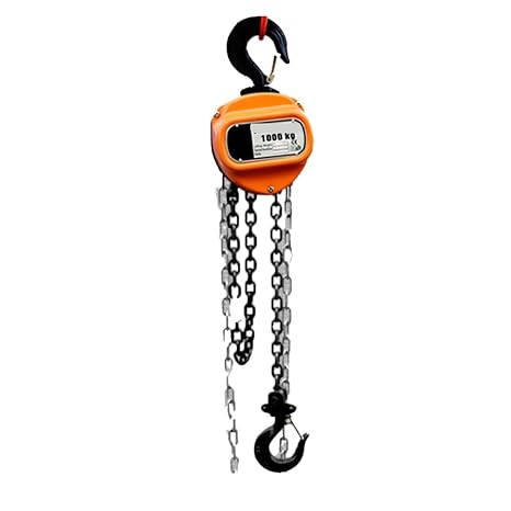 Electric Winch, Triangular Chain Hoist 1 Ton Manual Inverted Small Crane Lifting 3/6Meter Lift Portable Lever Block(1t 6M)