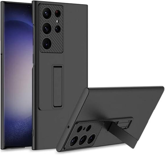 Microcase Samsung Galaxy S25 Ultra ile uyumlu Standlı Sert Plastik Mat Kılıf - AL3566 (Yeşil)