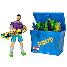 FORTNITE Solo Mode Figure and Supply Crate Collectible Accessory Set Bundle - Features 4 Midfield Maestro, Supply Crate, Back Board (Sweaty) Back Bling, 4 Weapons, and Building Materials