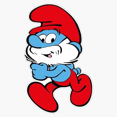 Leyland Designs Papa Smurf Sticker Outdoor Rated Vinyl Sticker Decal for Windows, Bumpers, Laptops or Crafts 5