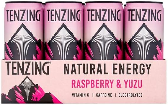 Tenzing Raspberry & Yuzu Natural Energy 12 x 330ml | Case of 12