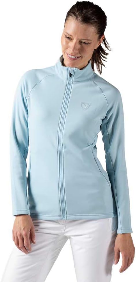 Rossignol Women's Classique Clim Lightweight Quick-drying Stretchy Warm Zip Up Midlayer Active Jacket