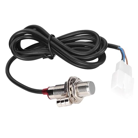Universal Motorcycle Speedometer Sensor Cable with 3 Magnets, Digital Odometer Tachometer Sensor Replacement, 11 inch Aluminum Alloy Wiring Harness Compatible with Most Motorcycles