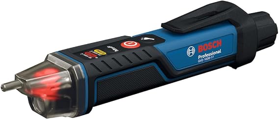 Bosch Temassız Voltaj Test Cihazı GVD 1000-17 Professional | Temassız gerilim algılama, IP67, Dual Range 24-1000V AC, entegre el feneri, kemer klipsi, CAT IV 1000V onaylı
