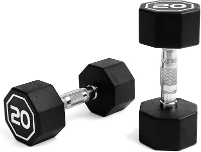 IR3920 odorless Octagon rubber dumbbell set of 2