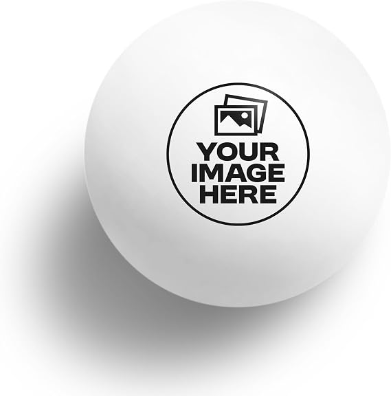 Uberpong Custom Ping Pong Balls Personalized 1-Star Table Tennis Balls with Your Logo, Photo, or Face Great for Weddings, Events & Gifts Durable