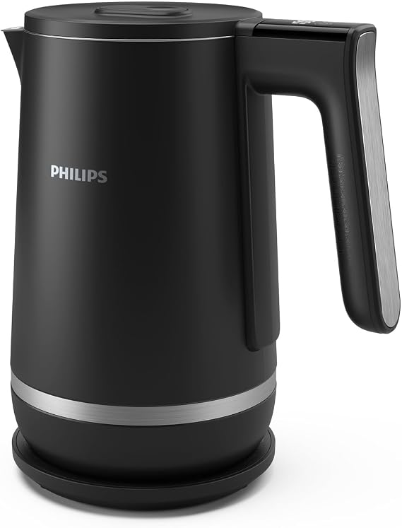 Philips 7000 Serisi Çift Yalıtımlı Su Isıtıcısı, 1,7 Lt Kapasite, Yaylı kapak, Hızlı kaynatma, Kolay Temizlik, HD9396/90