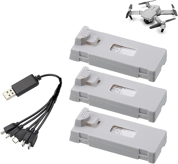 for for E88/ E88 Pro/LS-E525/ E525 PRO Drone Battery, 3.7V 1800mah RC Drone Lipo Battery with Charger for E88/ E88 Pro/LS-E525/ E525 PRO Mini Drone Accessories
