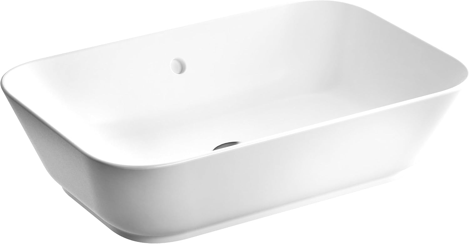 VitrA Geo 7425B003-0012 Rectangular Dish Sink, 60 cm, White [Energy Class A]