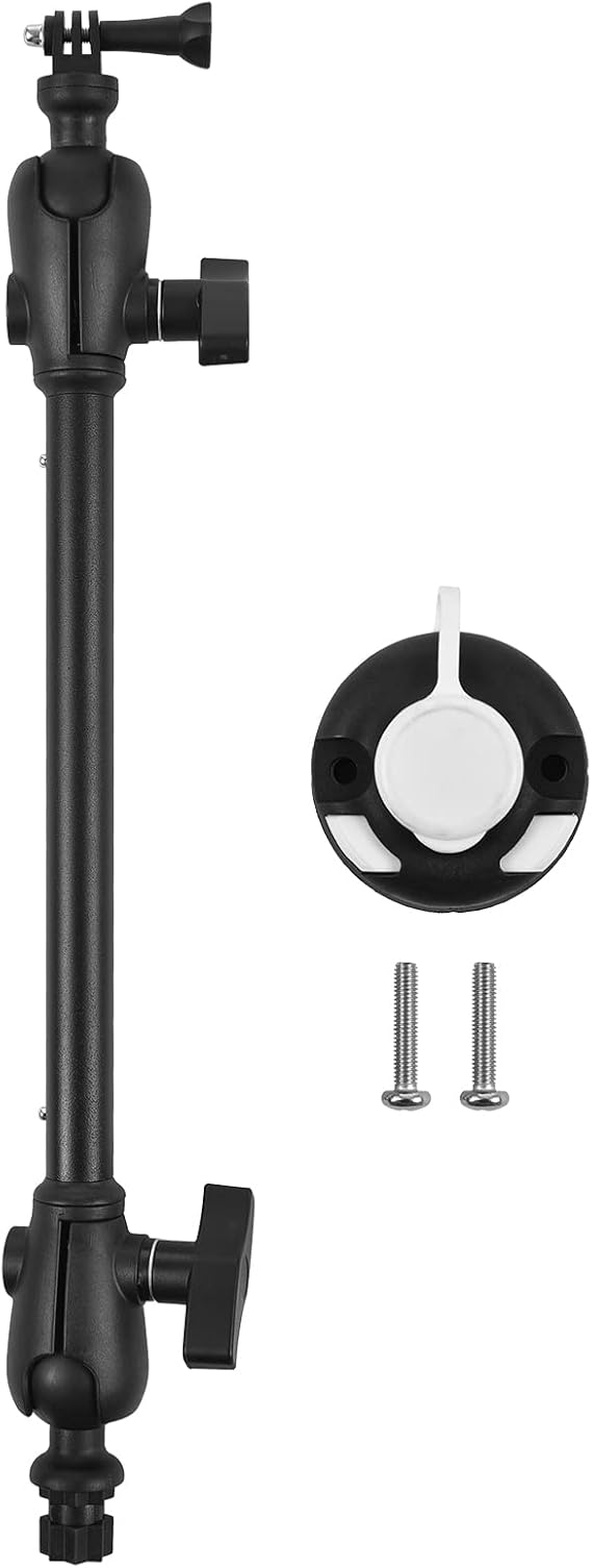 Lixada Kayak Camera Mount Stand 25.6''/19.7'' Length Stable Lightweight Kayak Sports Camera Mounting Support Portable Easy to Install Kayak Boat Accessories