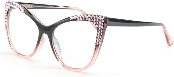 Oversized Cat Eye bling Rhinestones Reading Glasses Female Crystal Frame Eyewear Diamond Reader for Women