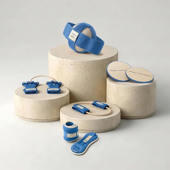 PVOLVE x Lauryn Bosstick Sculpt Bundle with P.Ball, P.Band, Gliders, Heavy Ankle Band, 1.5 LB Ankle Weights, 1 Month Digital Membership for Strength and Weight Training