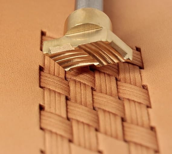 Stamp Tool Leather Crafting Crafts Brass Stamping Basket Weave #261