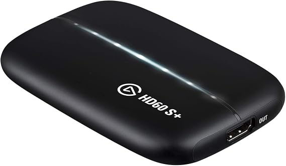 Elgato Game Capture, HD60 S+ Software Encoded, 1080p/60fps, 4K60, HDR10 Pass-through, Low Latency, USB 3.0 PS5, PS4/Pro, Xbox Series X/S, Xbox One X/S Compatible
