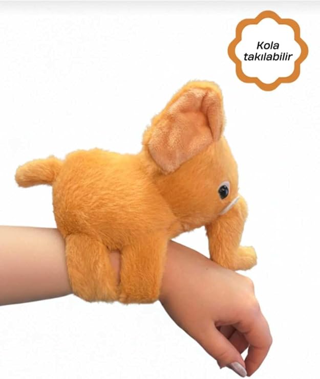 Sevimli Pelüş Hayvanlar, Kola Takılabilen, 16cm, Turuncu, Unisex