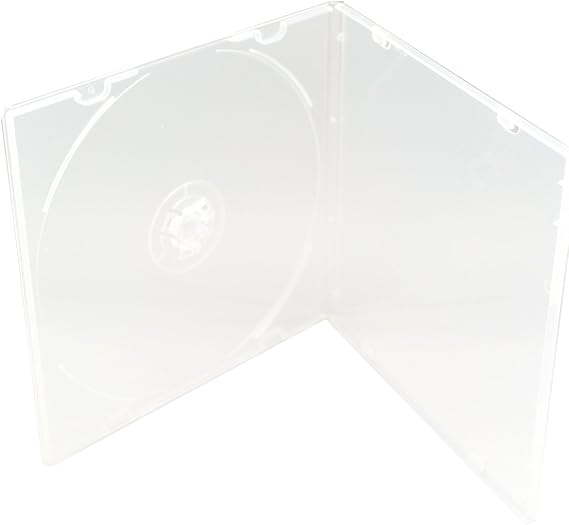 Maxtek 5.2mm Durable CD Case, Slim Single Clear PP Poly Plastic Cases, 100 Pack.